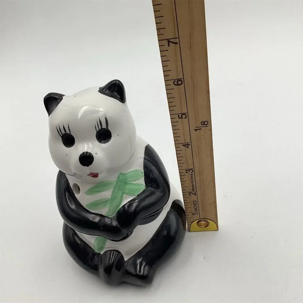 Benihana Vintage Panda Tiki Mug Black & White Ceramic Collectible‎